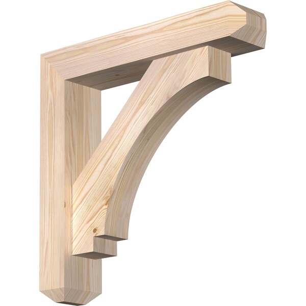 Ekena Millwork Imperial Craftsman Smooth Bracket w/ Offset Brace, Douglas Fir, 5 1/2"W x 26"D x 26"H BKT0604X26X26IMP04SDF - main